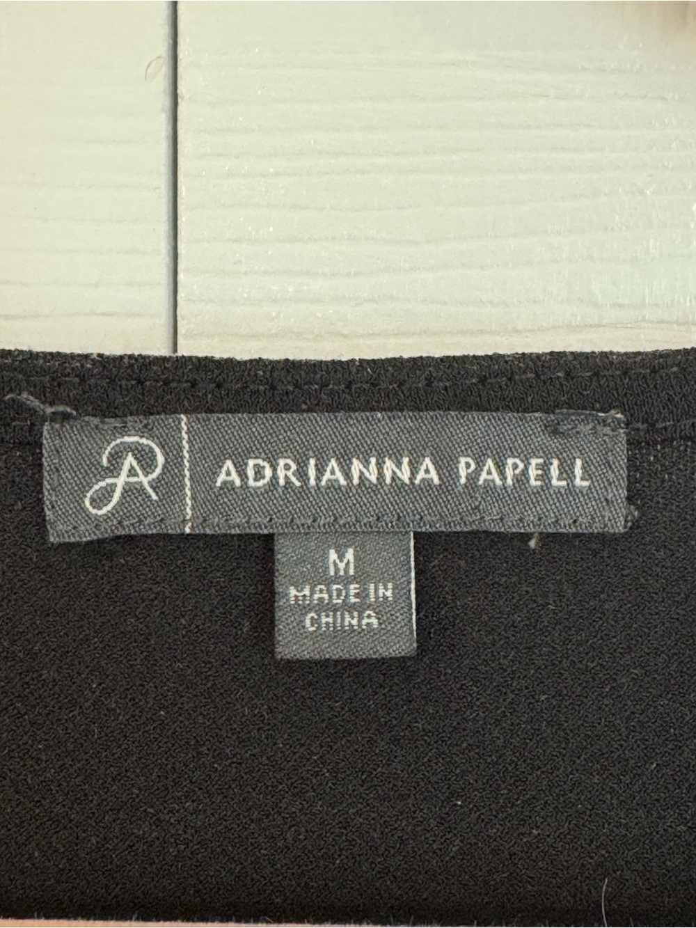 Adrianna Papell Black V-Neck Flutter Sleeve Blouse - Picture 3 of 3